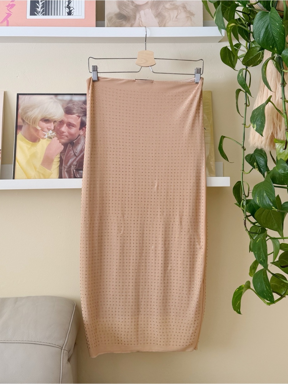 Forever 21 Nude Stretch Maxi Skirt